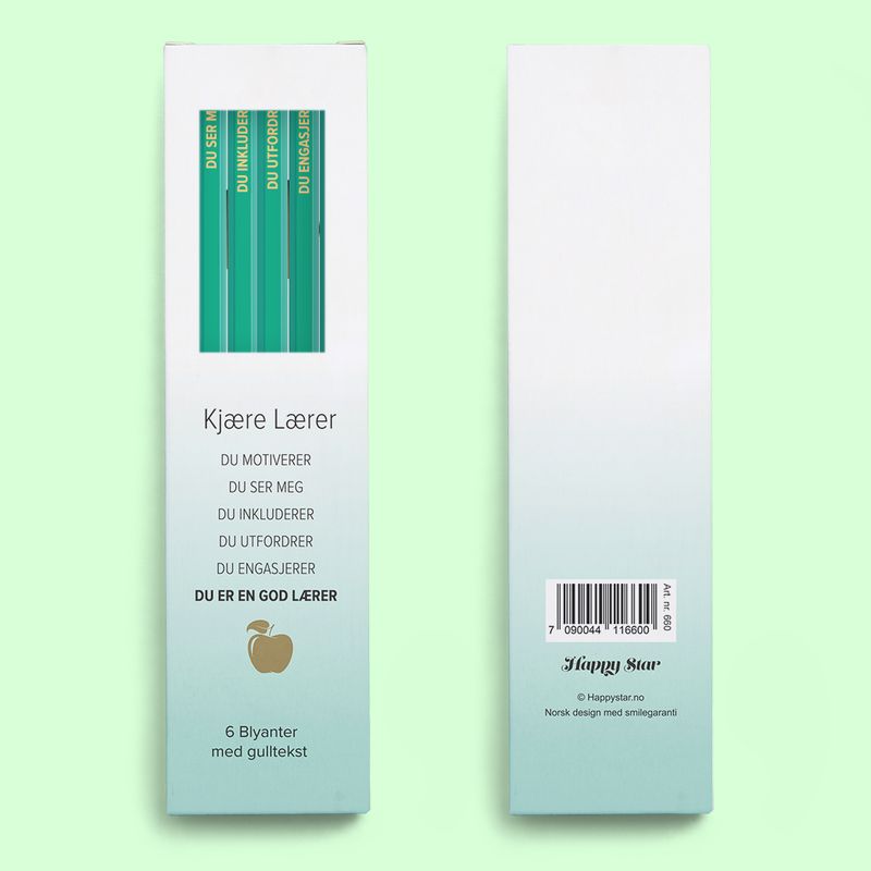 God lærer beskrivelse - Blyanter med tekst