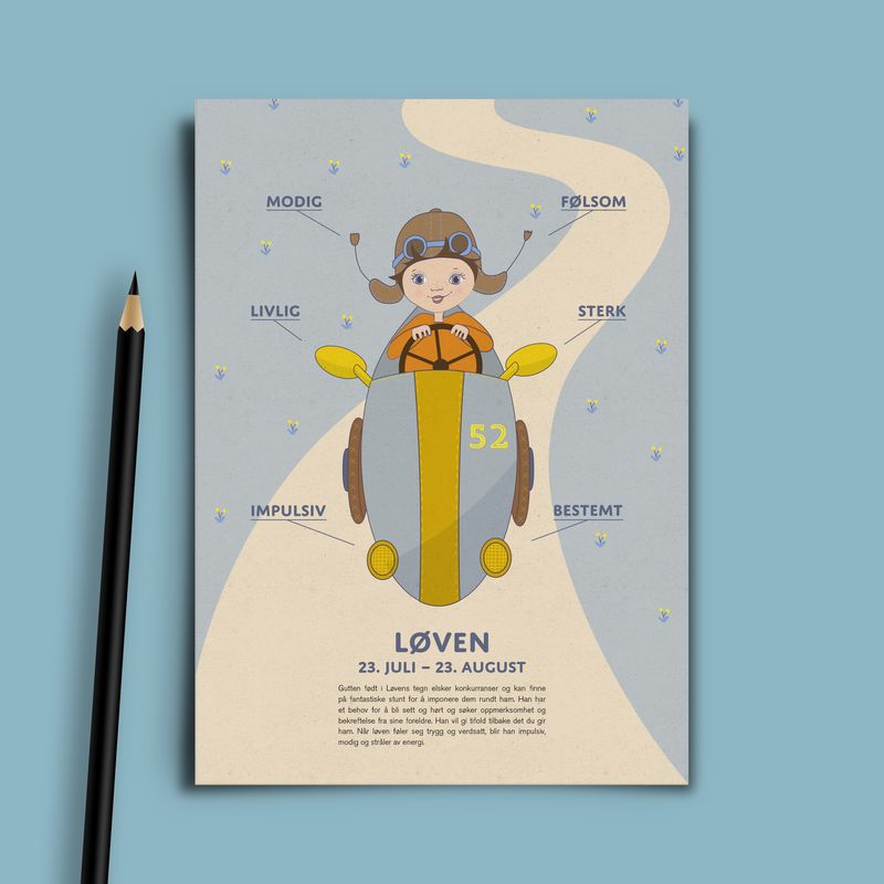 Bursdagskort Løven gutt