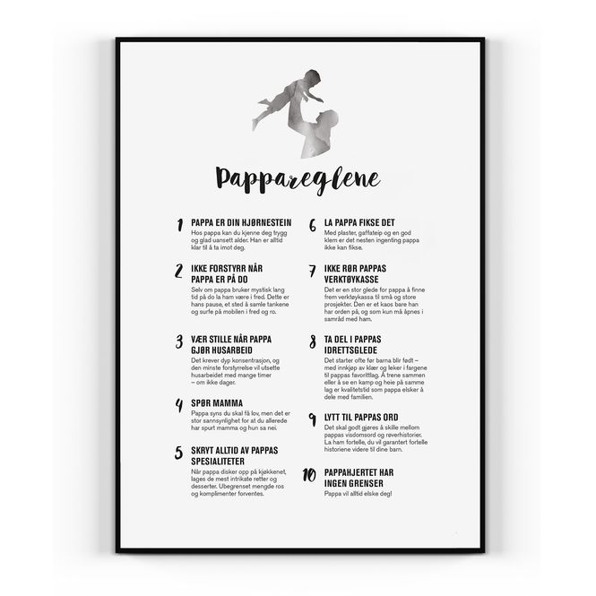 Hovedbilde Pappareglene plakat