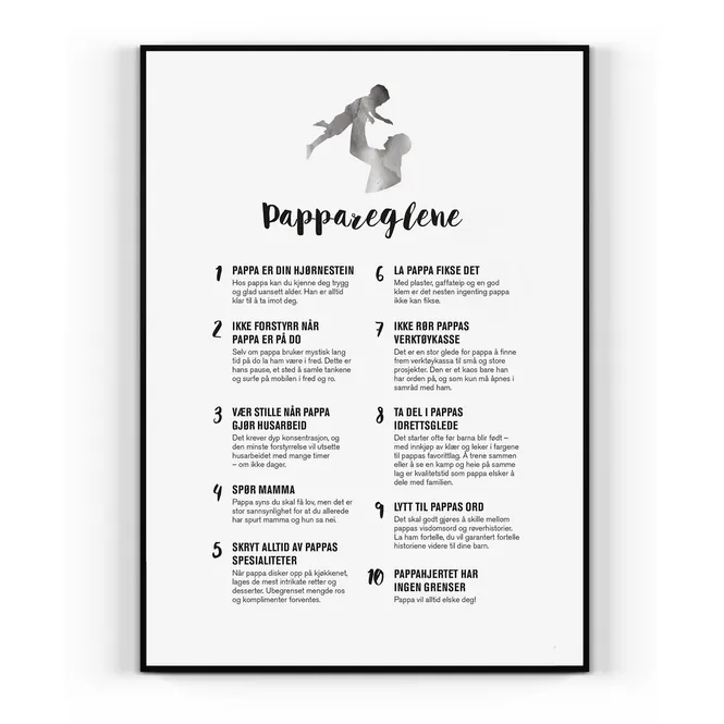 Hovedbilde Pappareglene plakat