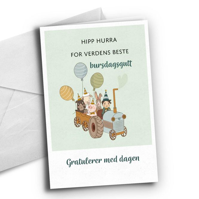Hovedbilde Bursdagsgutt - traktor