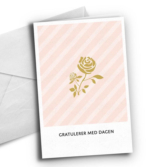 Hovedbilde Bursdagskort - Rose