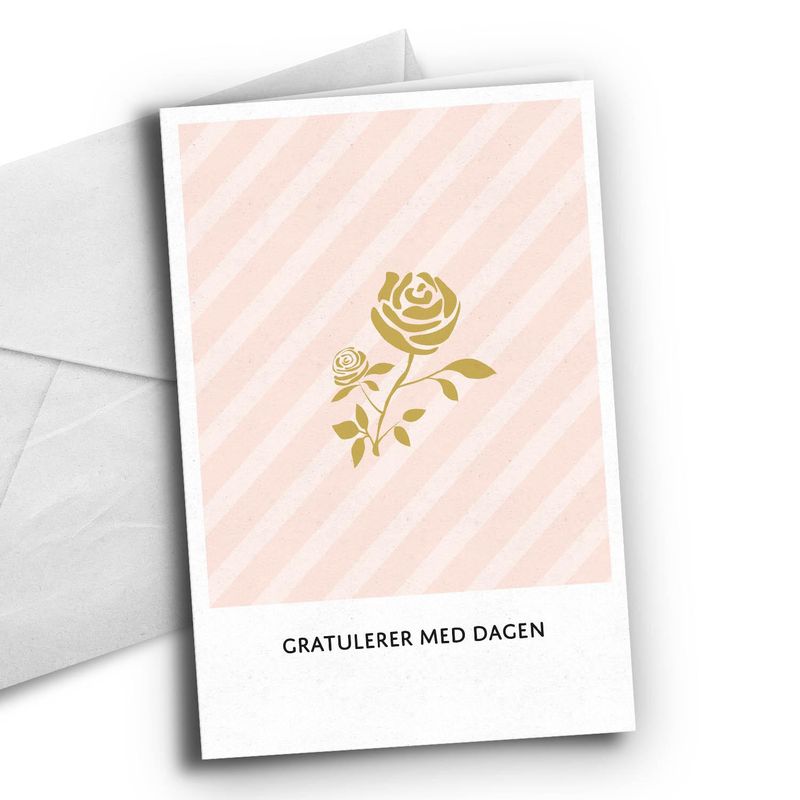 Bursdagskort - Rose