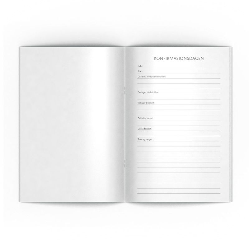 Gjestebok - Min konfirmasjon (Lilla roser)