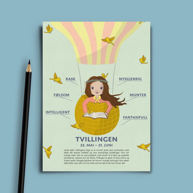 Hovedbilde Bursdagskort Tvilling Pike