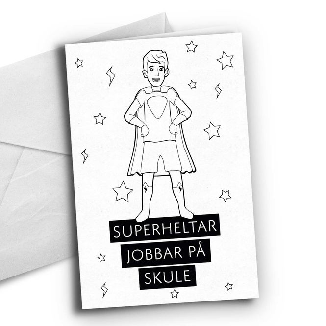 Hovedbilde Nynorsk: Superheltar Skole mann