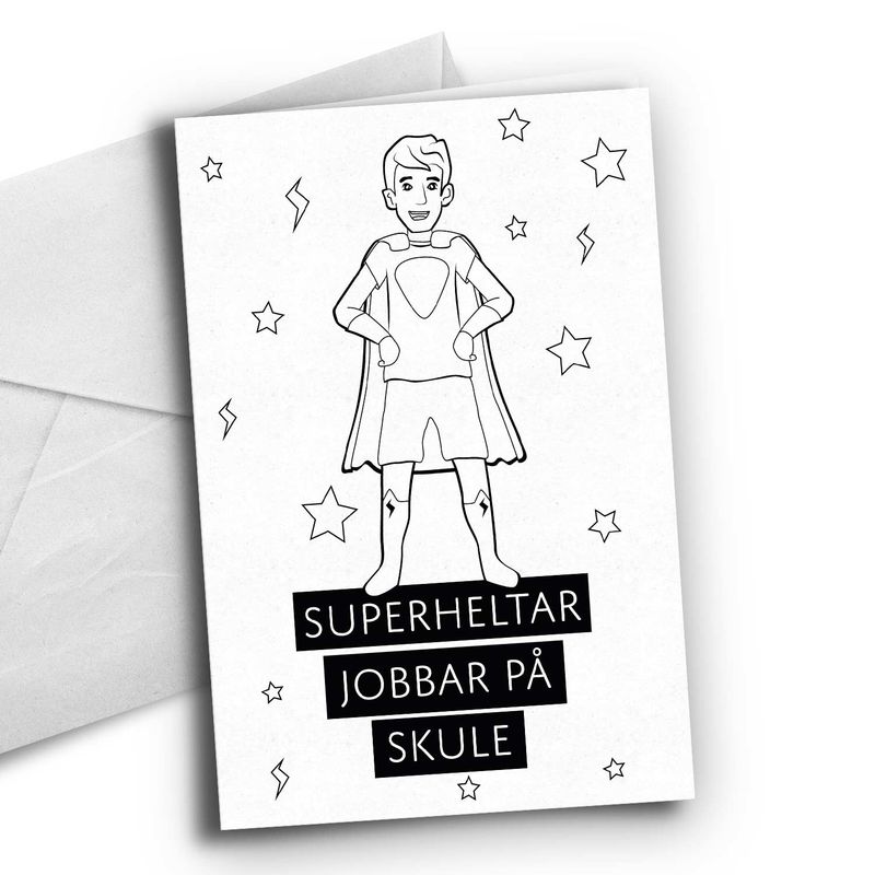 Nynorsk: Superheltar Skole mann