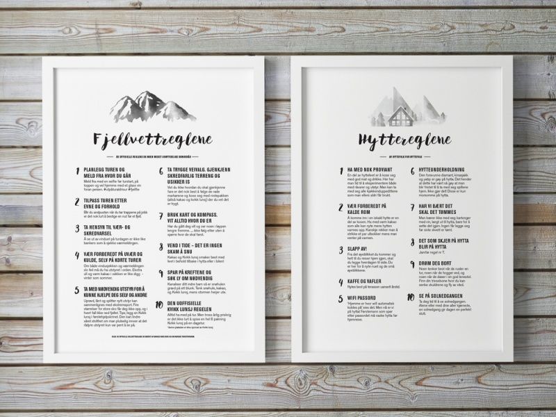 PAKKEPRIS Fjellvett og Hyttereglene