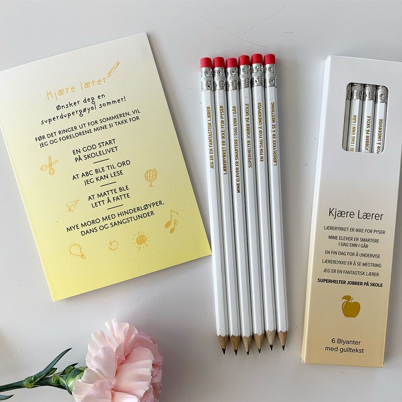Læreryrket beskrivelse - Blyanter med tekst