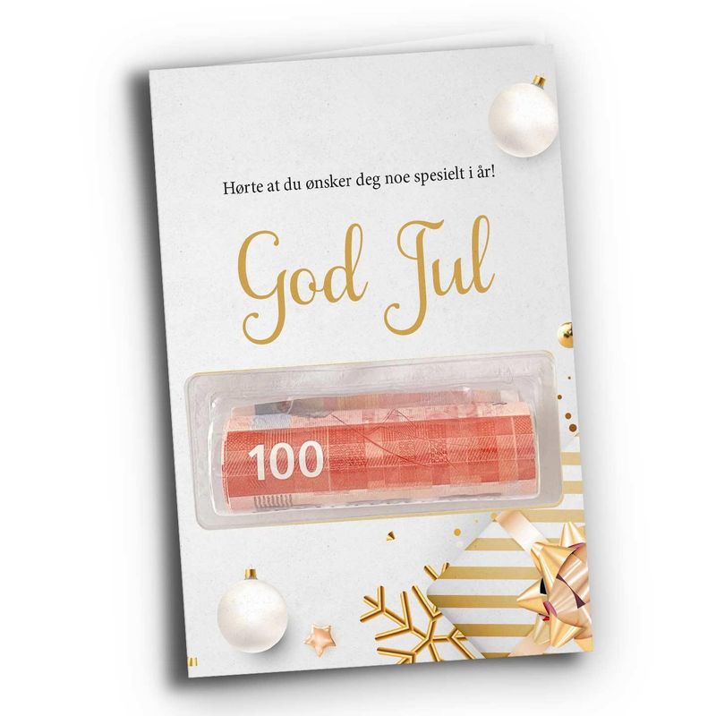 Julekort med pengeholder