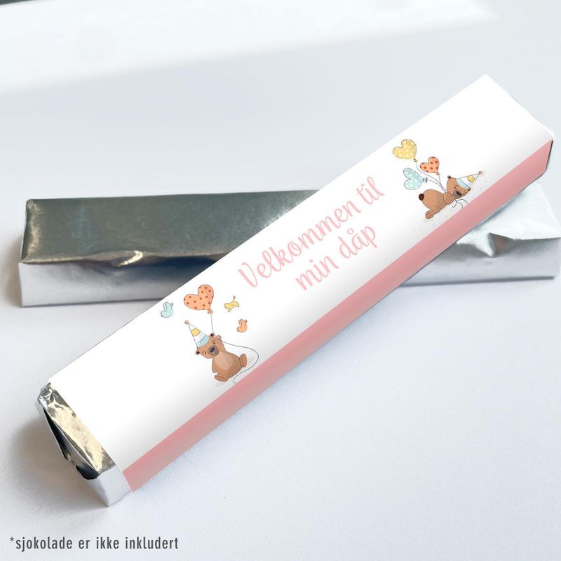 Kinder omslag: Dåp rosa