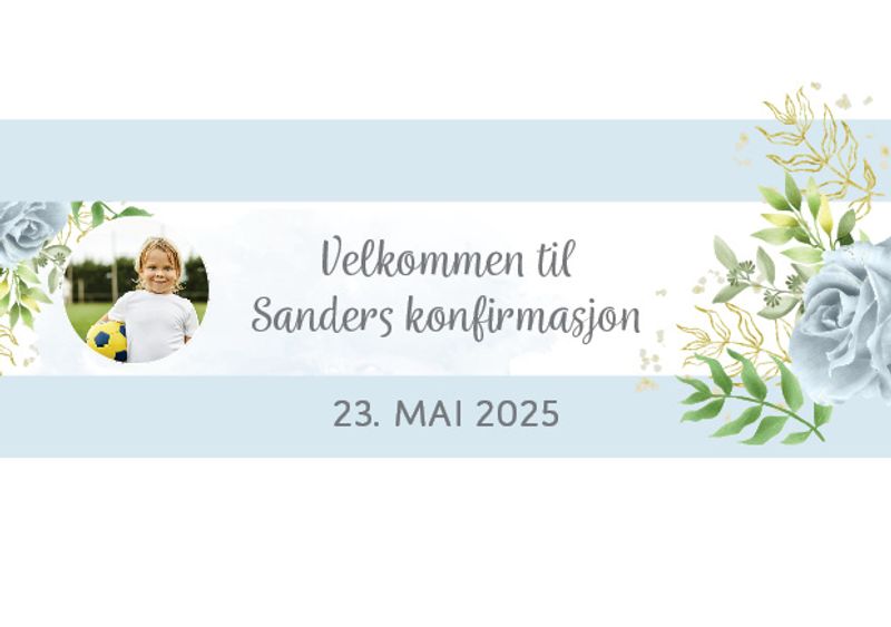 Kinder omslag konfirmasjon med personlig bilde/tekst 