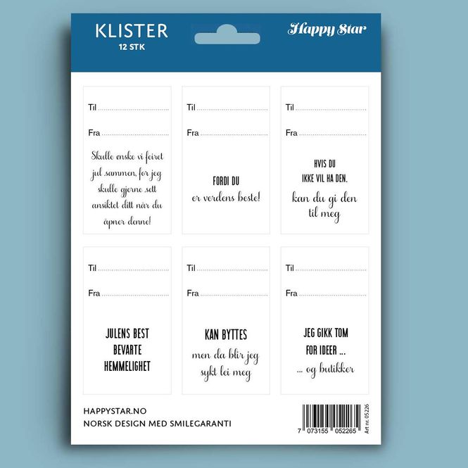 Hovedbilde Klister til-og-fra etiketter - JUL