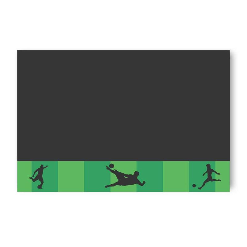 Fotball (Svart bakgrunn)- Enkle Bordkort 20stk