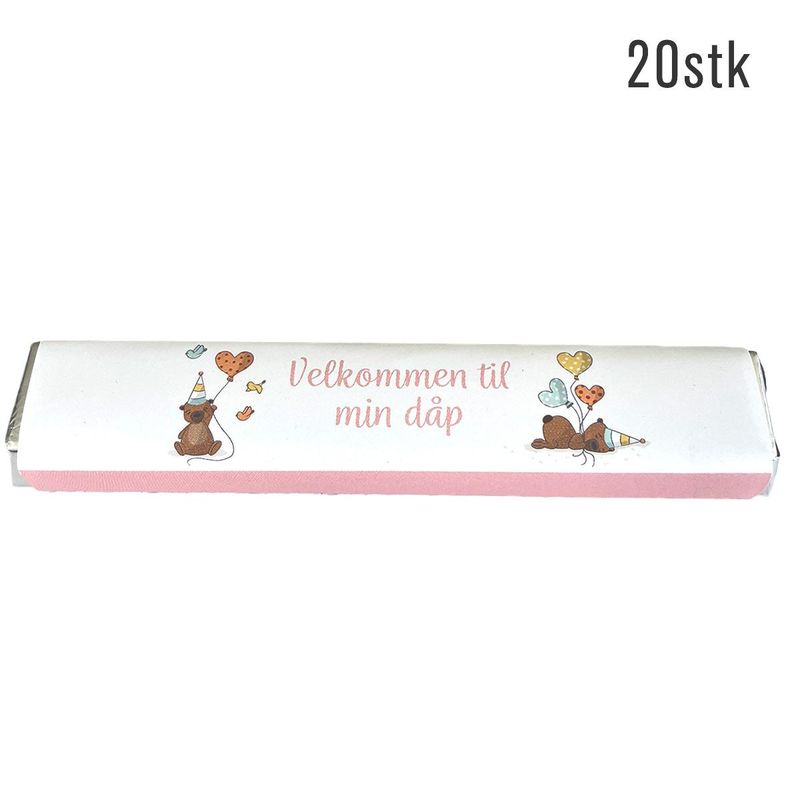 Kinder omslag: Dåp rosa