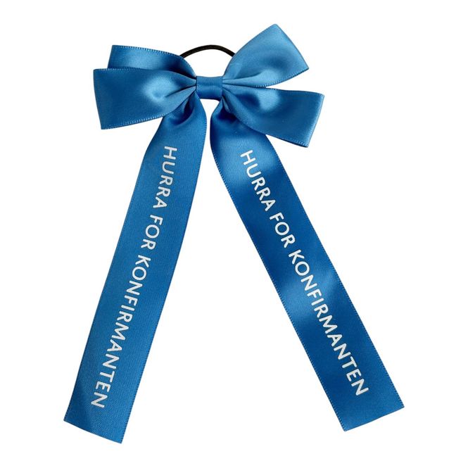 Hovedbilde Konfirmanten kongeblå gavesløyfe