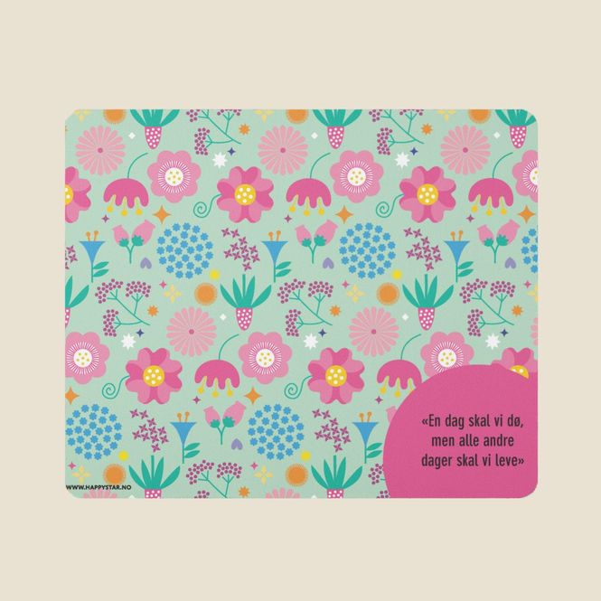 Hovedbilde Musematte - Happy med sitat