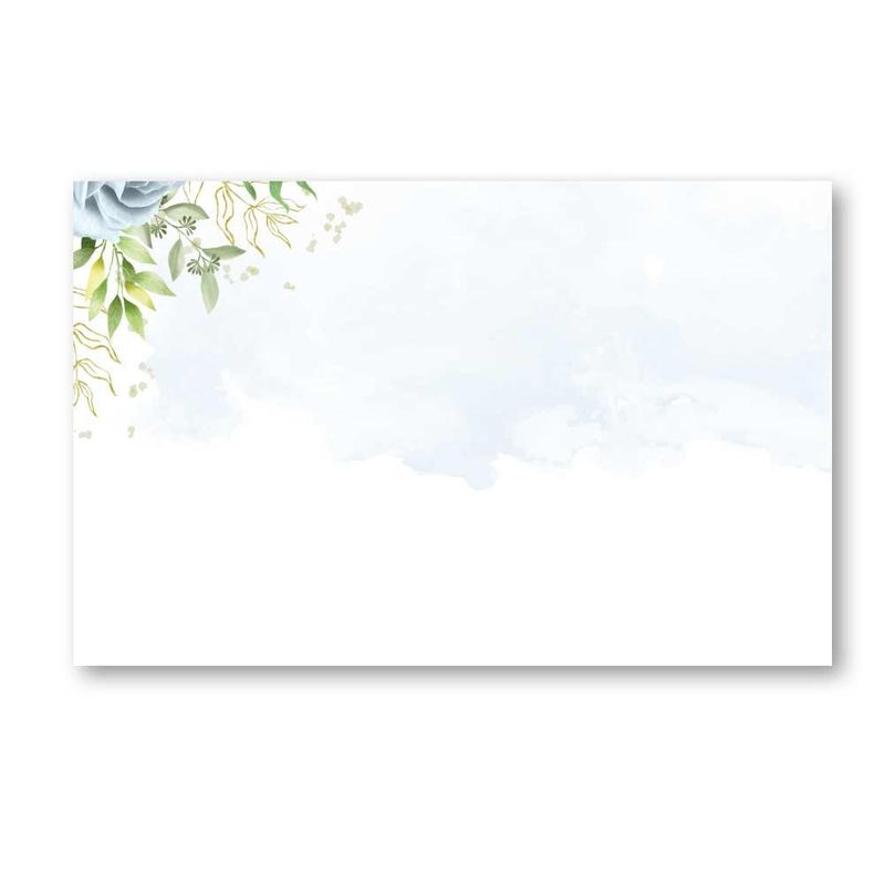 Blå rose - Enkle Bordkort 20stk