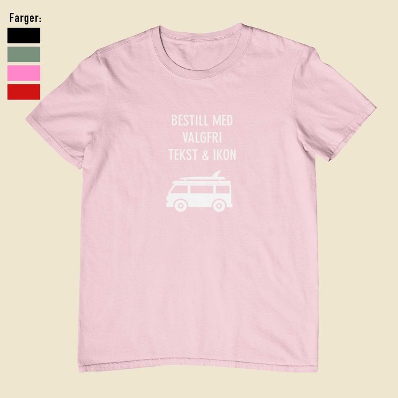 Din tekst på t-skjorte