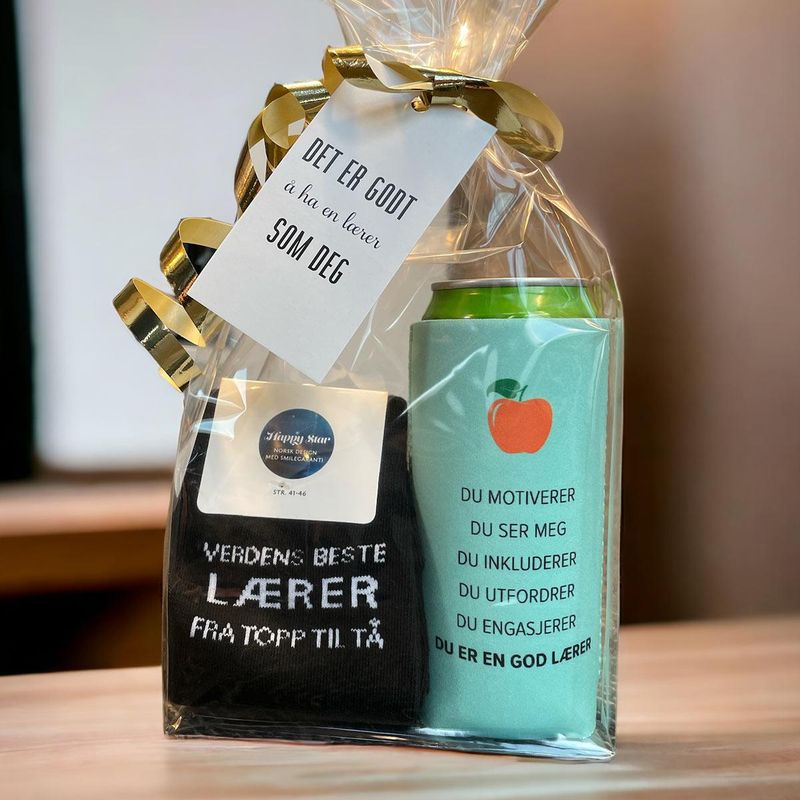 Strømpepakke til lærer med Slim bokskjøler  (DIY)