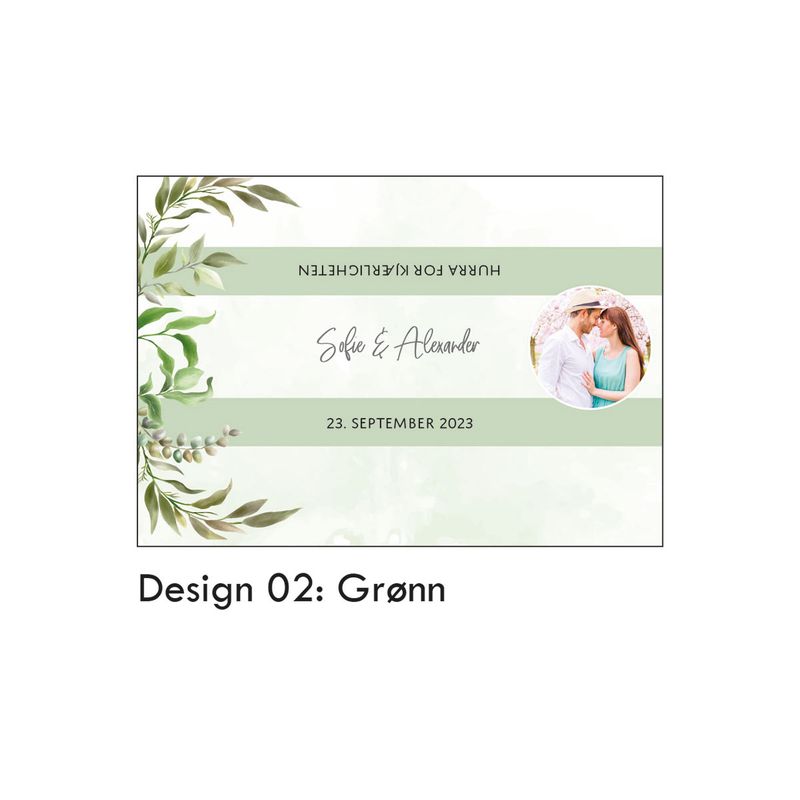 Kinder omslag bryllup med personlig bilde/tekst 