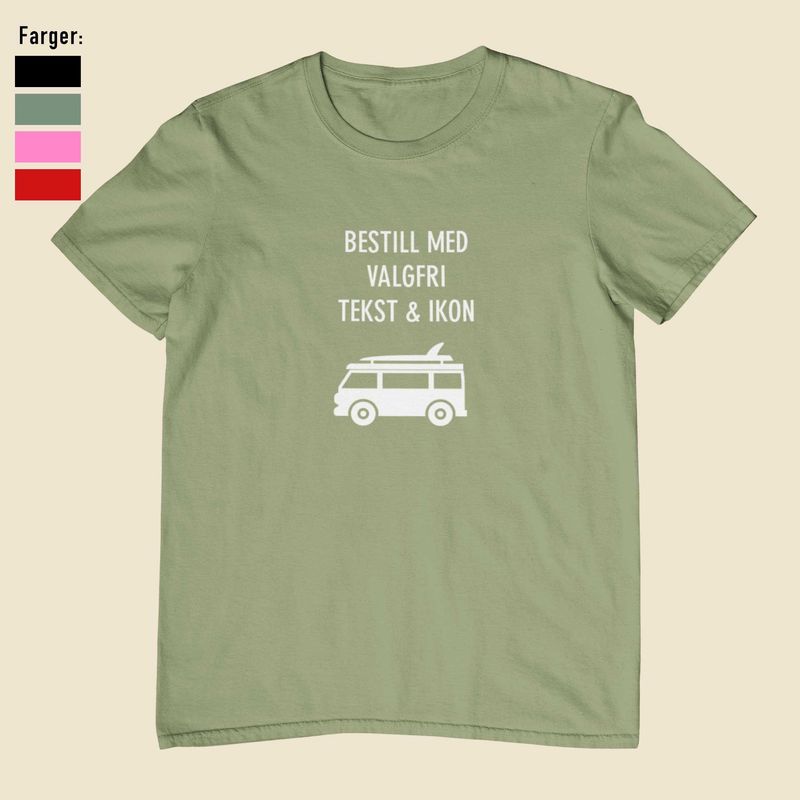 Din tekst på t-skjorte