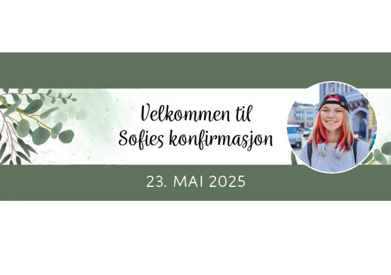 Kinder omslag konfirmasjon med personlig bilde/tekst 