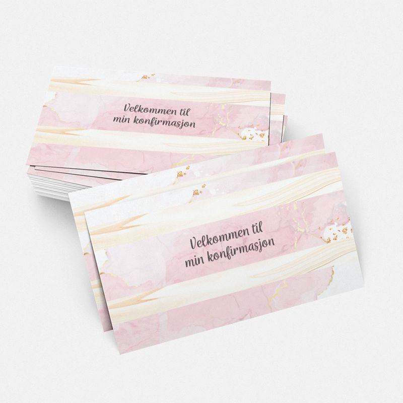 Kinder omslag: Konfirmasjon Marmor rosa