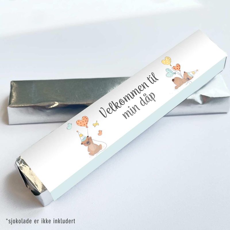 Kinder omslag: Dåp blå