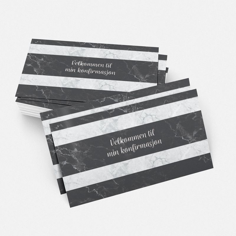 Kinder omslag: Konfirmasjon Marmor svart